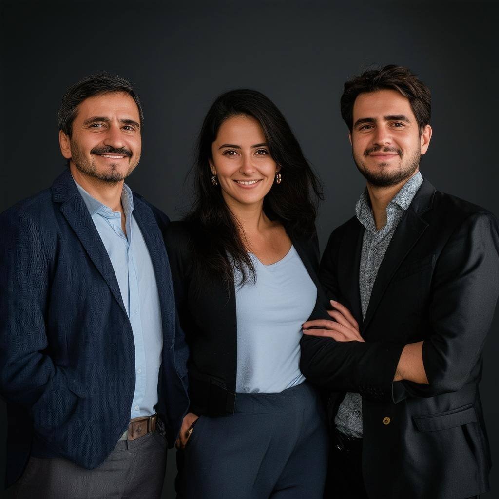 foto de profesionistas contentos
